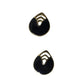 Women's Black and Gold Tear Drop Shaped Stud Earrings - A+ Stuff - earrings - A+ Stuff