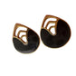 Women's Black and Gold Tear Drop Shaped Stud Earrings - A+ Stuff - earrings - A+ Stuff