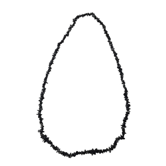 Womens Black and Grey Gemstone Chip/Shell Necklace - A+ Stuff - Necklace - A+ Stuff