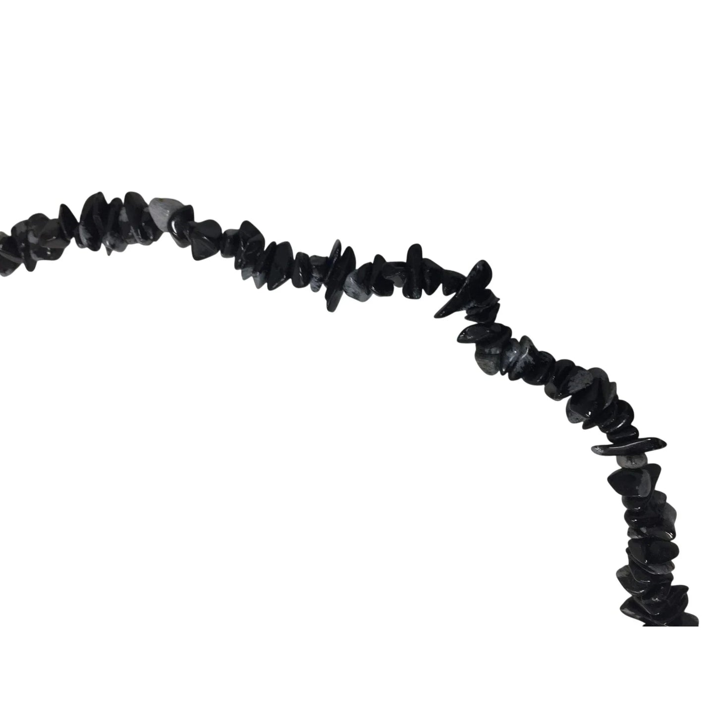 Womens Black and Grey Gemstone Chip/Shell Necklace - A+ Stuff - Necklace - A+ Stuff