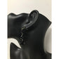 Women's Black and Silver Beaded Dangle Earrings - A+ Stuff - earrings - A+ Stuff