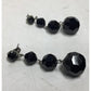 Women's Black and Silver Beaded Dangle Earrings - A+ Stuff - earrings - A+ Stuff