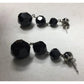 Women's Black and Silver Beaded Dangle Earrings - A+ Stuff - earrings - A+ Stuff