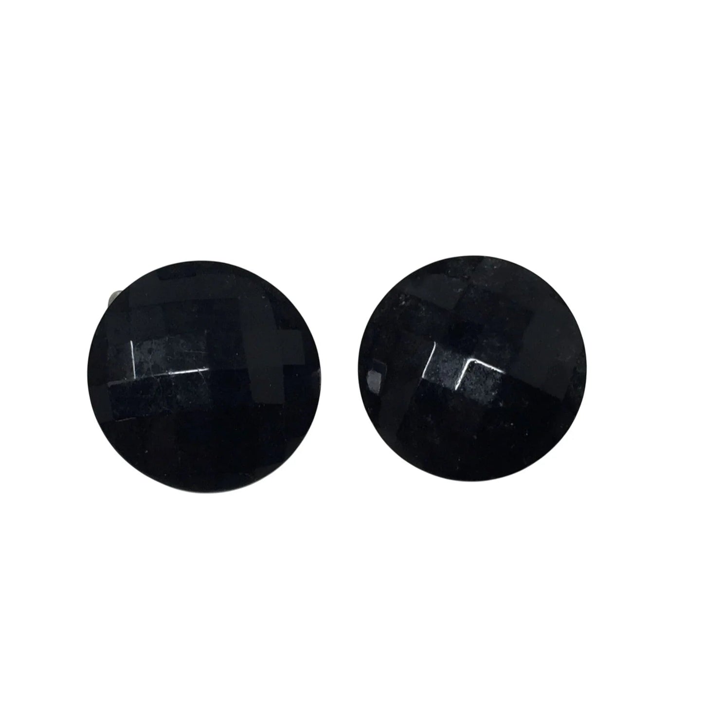 Women's Black and Silver Tone Clip On Earrings - A+ Stuff - Earrings - A+ Stuff