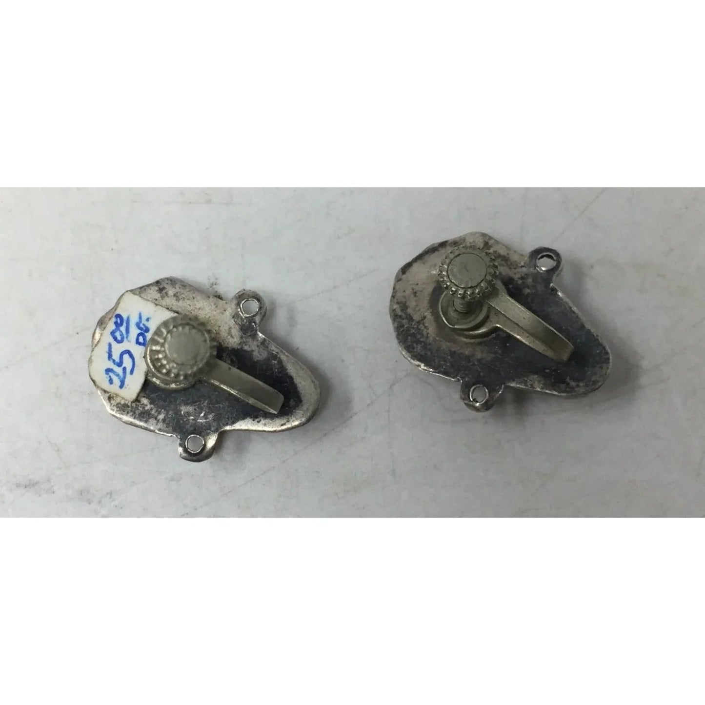 Women's Black and Silver Tone Screw Back Clip on Earrings - A+ Stuff - Earrings - A+ Stuff