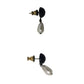 Women's Black and White Dangle Earrings with Backs - A+ Stuff - Earrings - A+ Stuff