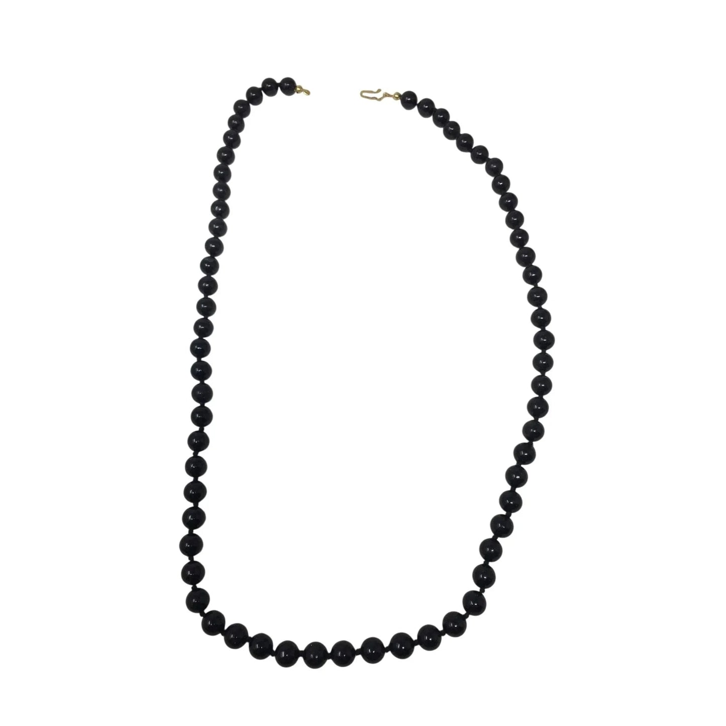 Women's Black Beaded Necklace with Gold Tone Clasp - A+ Stuff - Necklace - A+ Stuff