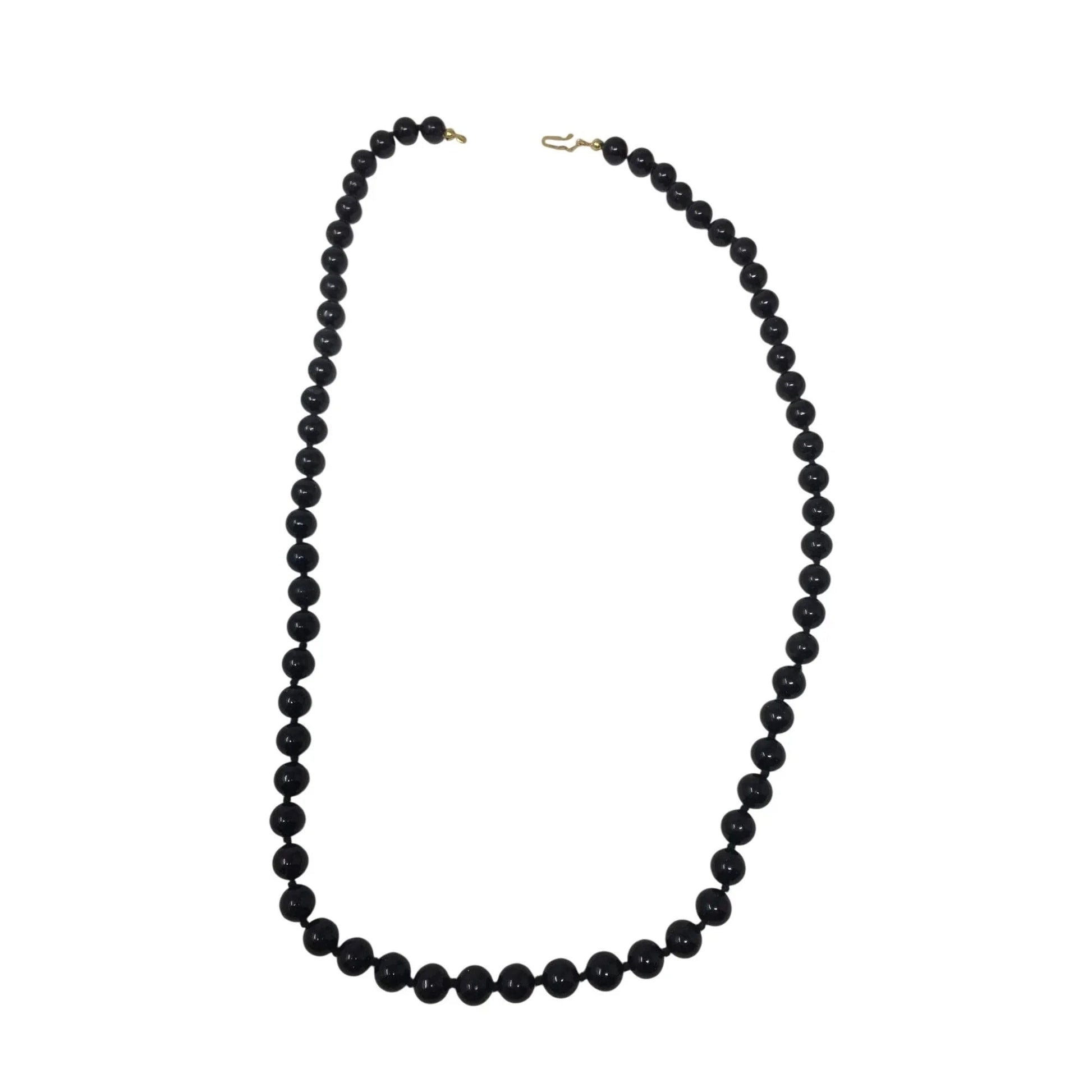 Women's Black Beaded Necklace with Gold Tone Clasp - A+ Stuff - Necklace - A+ Stuff