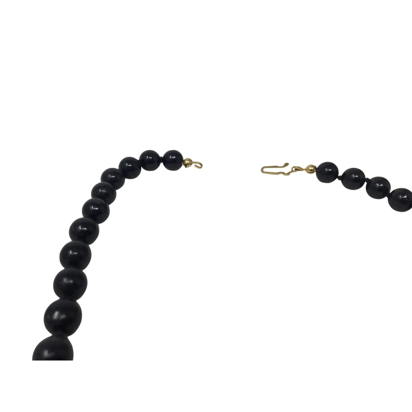 Women's Black Beaded Necklace with Gold Tone Clasp - A+ Stuff - Necklace - A+ Stuff