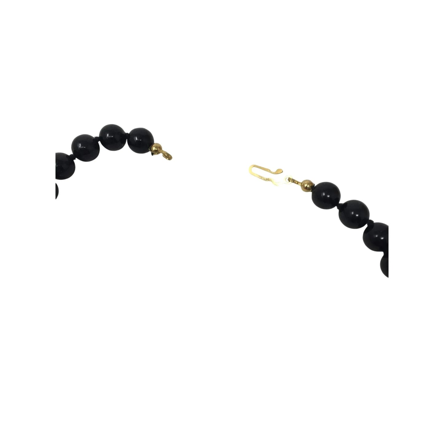 Women's Black Beaded Necklace with Gold Tone Clasp - A+ Stuff - Necklace - A+ Stuff