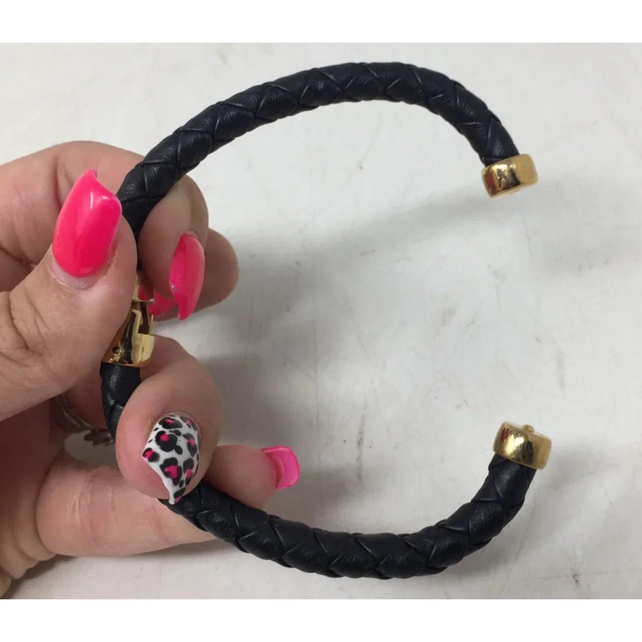 Women's Black Braided Bracelet with Gold Hardware - A+ Stuff - Bracelet - A+ Stuff