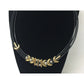 Women's Black Layered Rope Necklace with Gold and Silver Charms - A+ Stuff - necklace - A+ Stuff