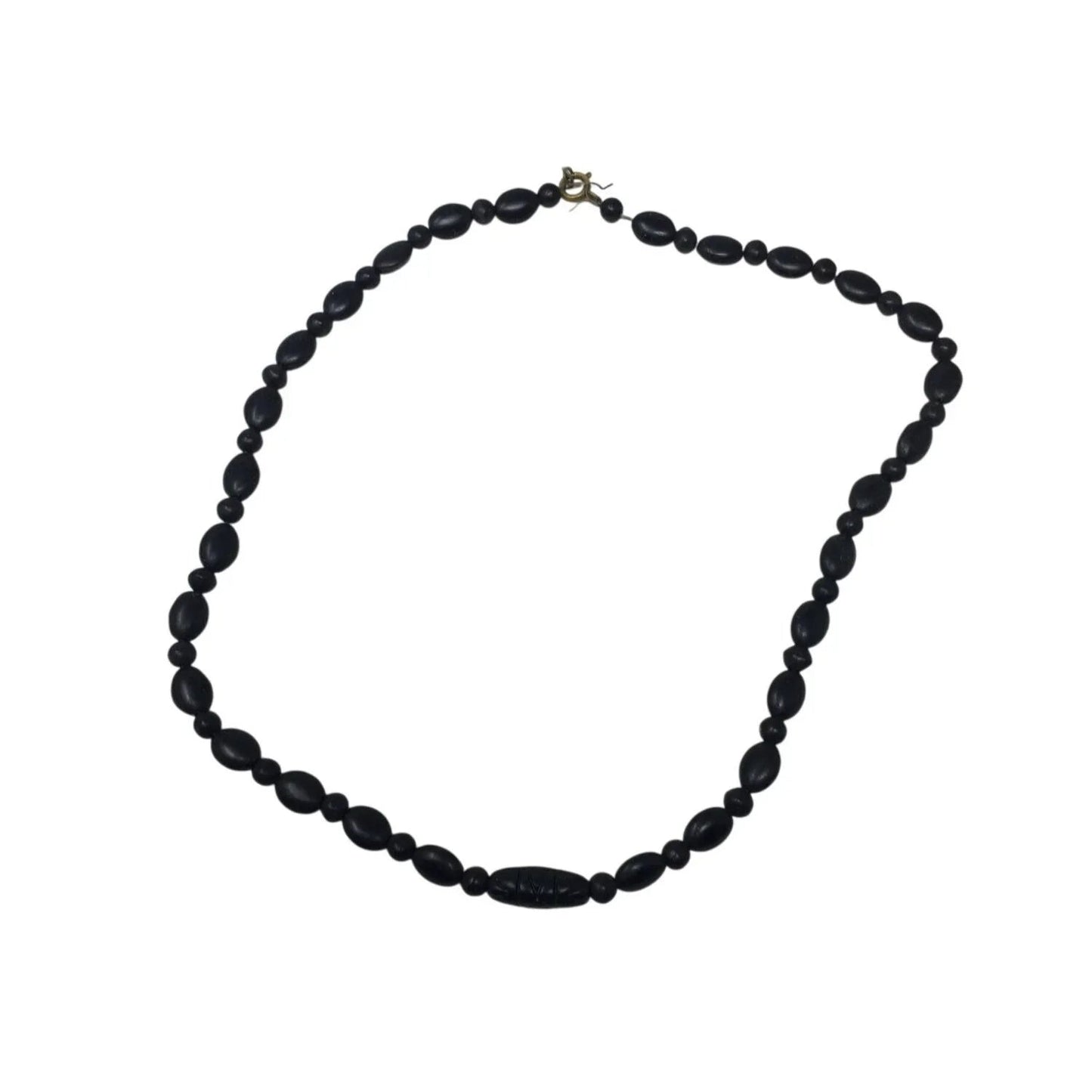 Women's Black Necklace with Different Shaped Beads on it & Clasp - A+ Stuff - Necklace - A+ Stuff