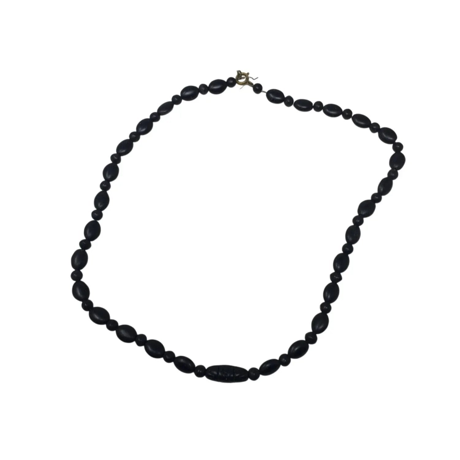 Women's Black Necklace with Different Shaped Beads on it & Clasp - A+ Stuff - Necklace - A+ Stuff