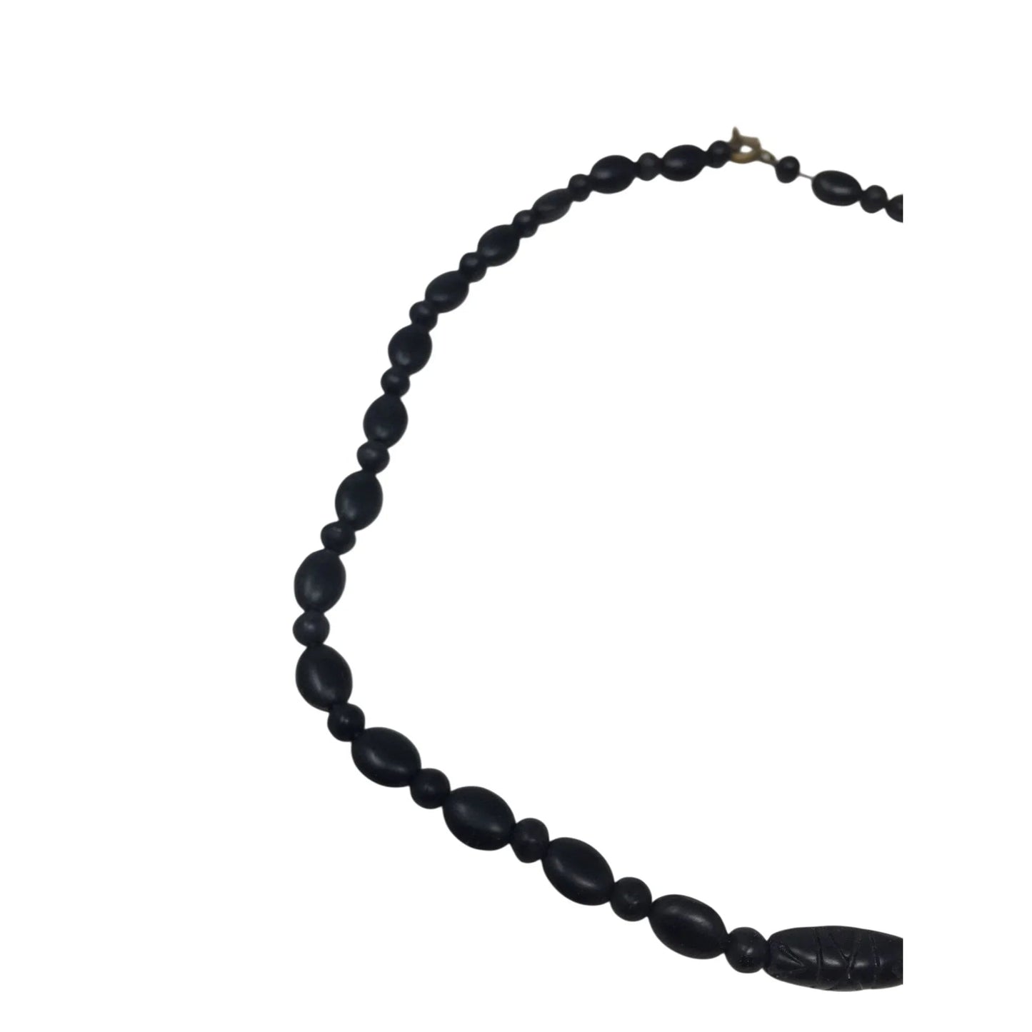 Women's Black Necklace with Different Shaped Beads on it & Clasp - A+ Stuff - Necklace - A+ Stuff