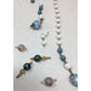 Women's Blue and White Beaded Necklace and Extra Beads/Pieces - A+ Stuff - Necklace - A+ Stuff