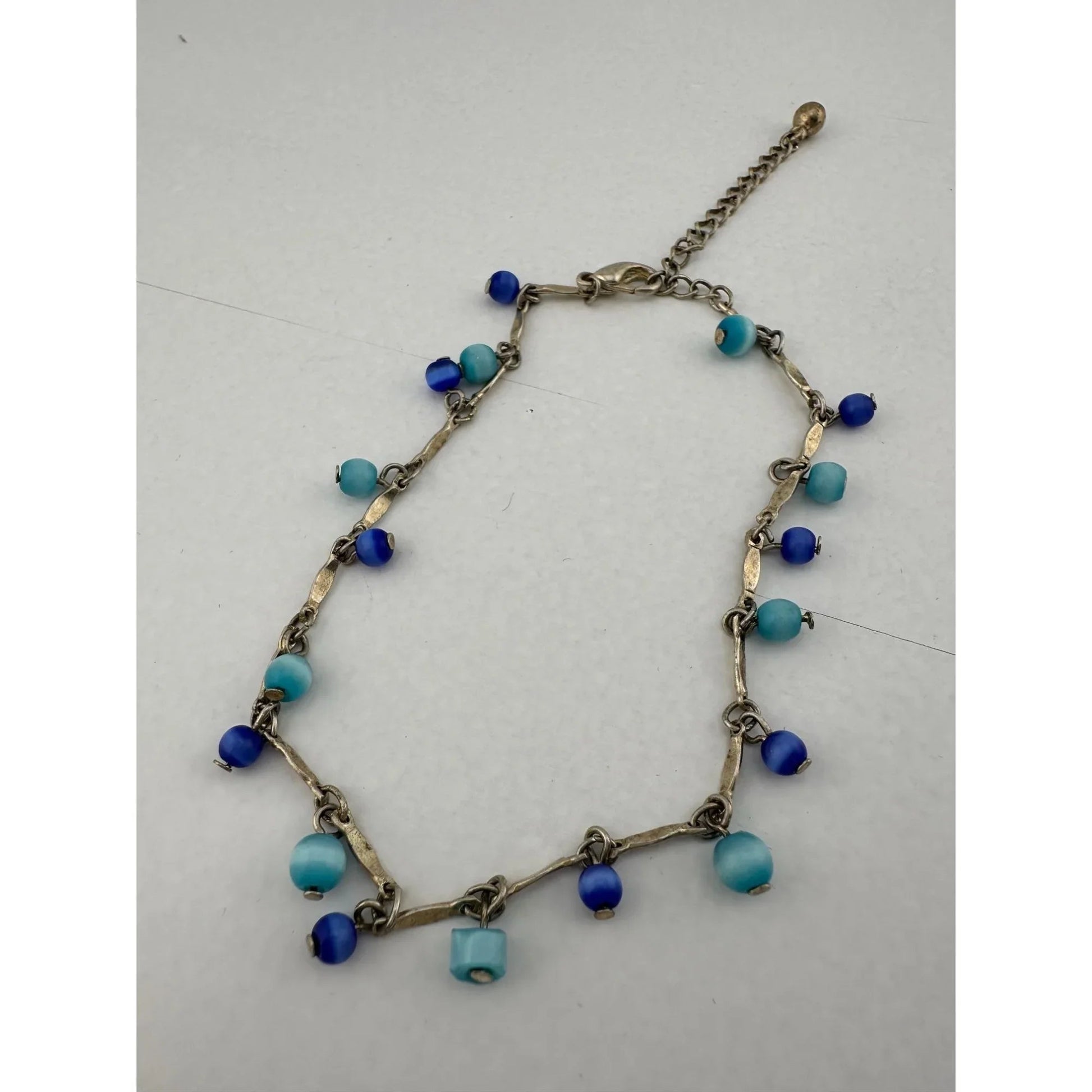 Womens Blue Bead Charm Bracelets/Anklets (2) with Clasps - A+ Stuff - Jewelry - A+ Stuff
