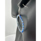 Womens Blue & Silver Hoop Earrings with Green Jewelry Pouch - A+ Stuff - Earrings - A+ Stuff