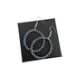 Womens Blue & Silver Hoop Earrings with Green Jewelry Pouch - A+ Stuff - Earrings - A+ Stuff