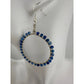 Womens Blue & Silver Hoop Earrings with Green Jewelry Pouch - A+ Stuff - Earrings - A+ Stuff