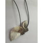 Women's Carved Shell Butterfly and Leaf Pendant Necklace - A+ Stuff - Necklace - A+ Stuff
