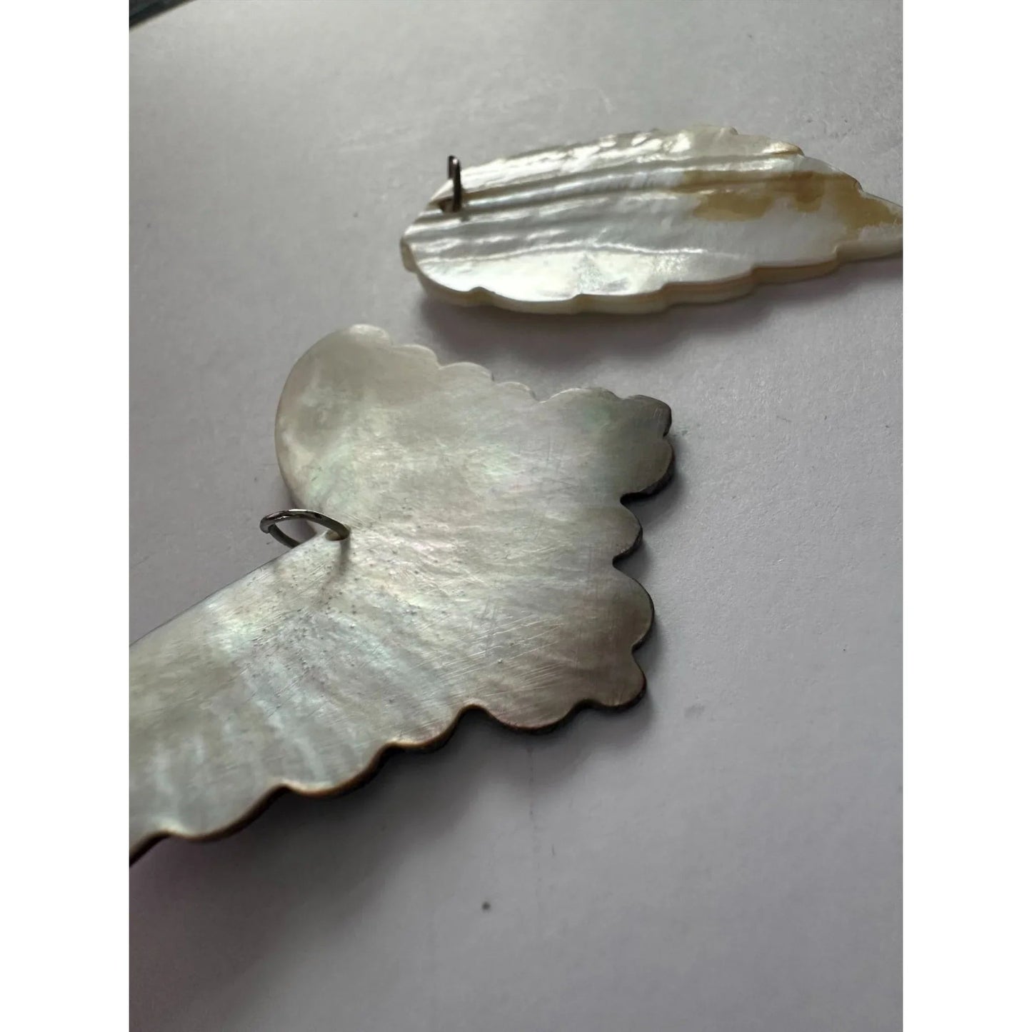 Women's Carved Shell Butterfly and Leaf Pendant Necklace - A+ Stuff - Necklace - A+ Stuff