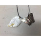 Women's Carved Shell Butterfly and Leaf Pendant Necklace - A+ Stuff - Necklace - A+ Stuff