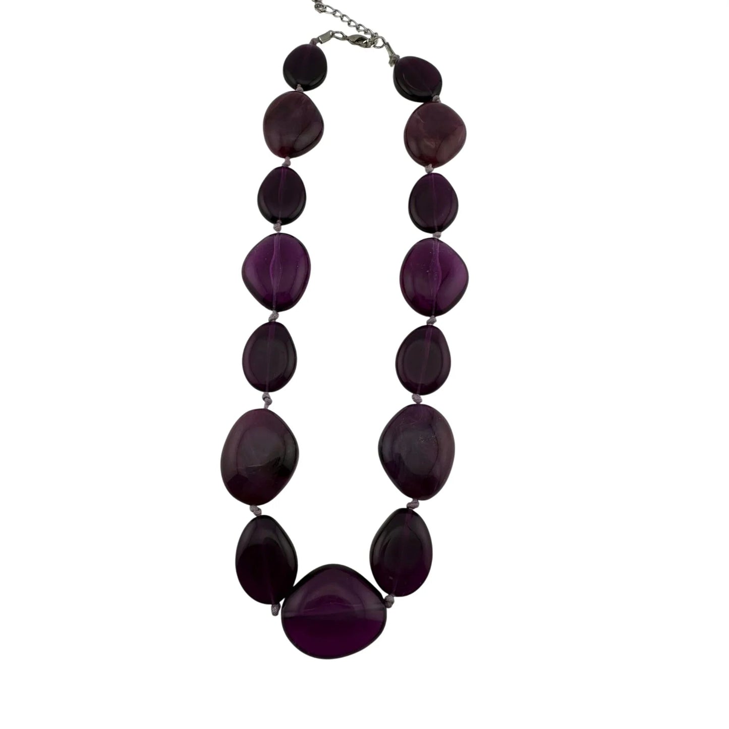 Women's Chunky Purple Necklace with Clasp - A+ Stuff - necklace - A+ Stuff