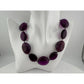 Women's Chunky Purple Necklace with Clasp - A+ Stuff - necklace - A+ Stuff