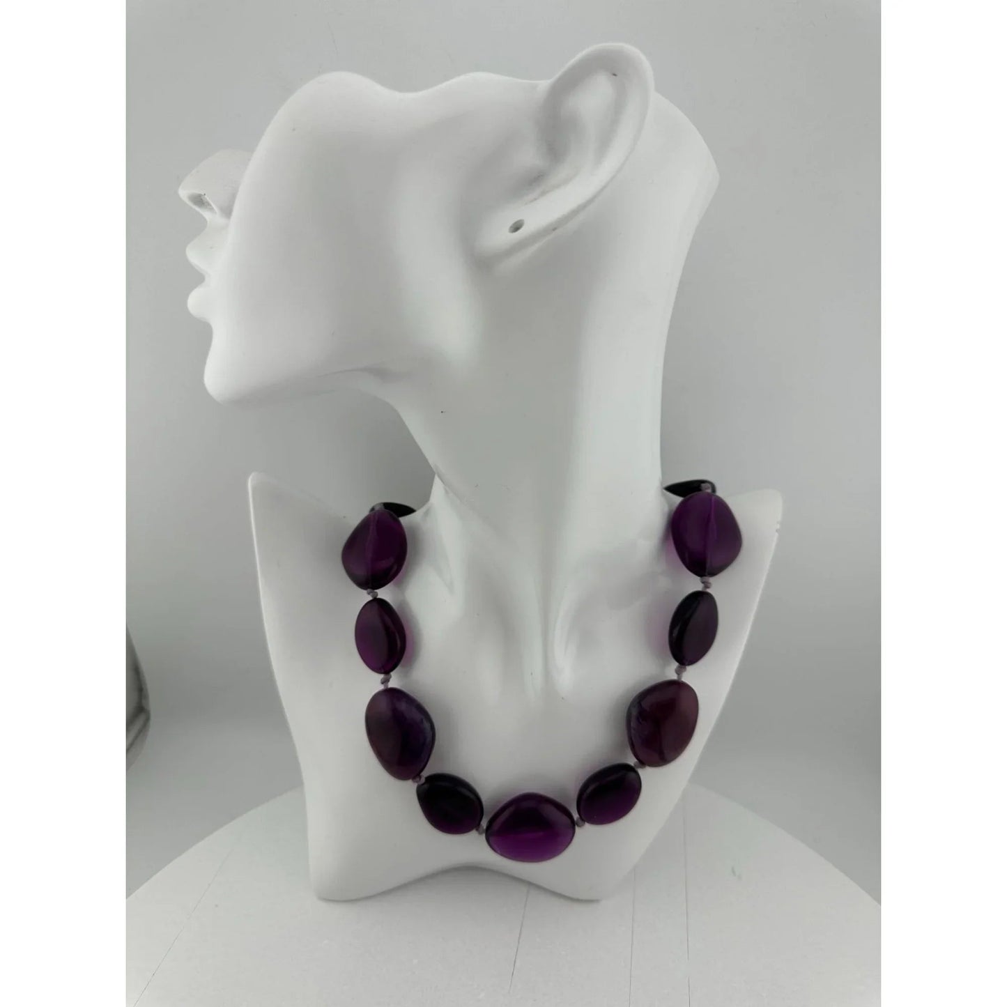 Women's Chunky Purple Necklace with Clasp - A+ Stuff - necklace - A+ Stuff