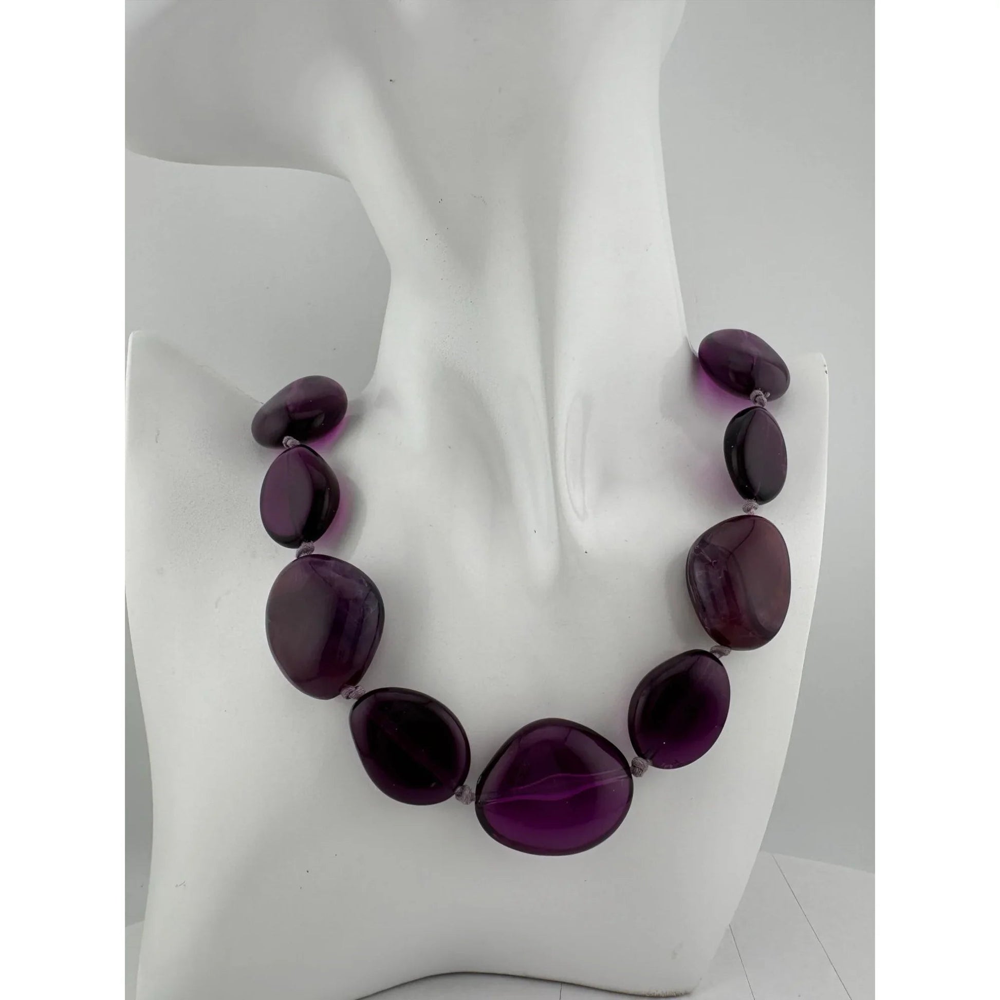 Women's Chunky Purple Necklace with Clasp - A+ Stuff - necklace - A+ Stuff