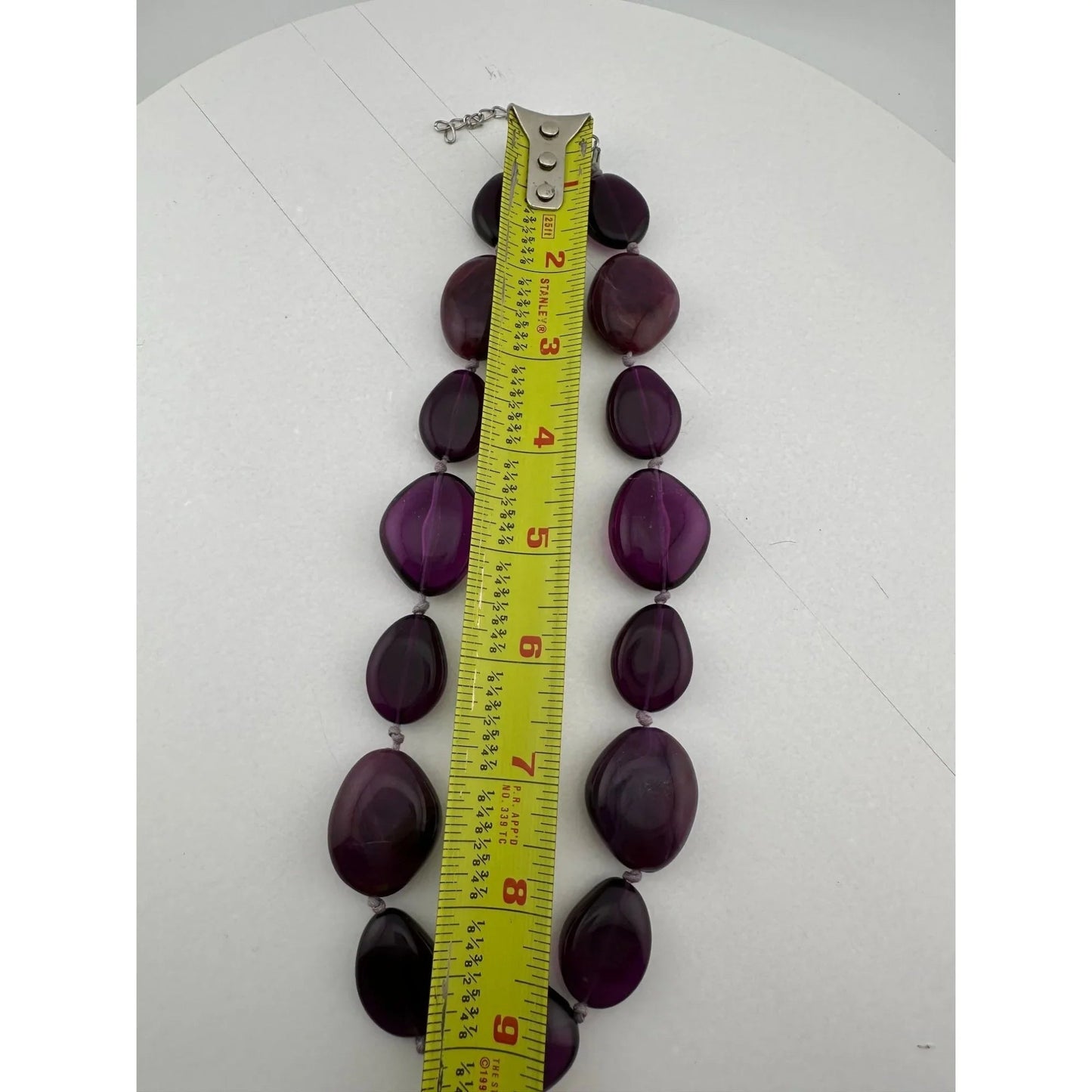 Women's Chunky Purple Necklace with Clasp - A+ Stuff - necklace - A+ Stuff