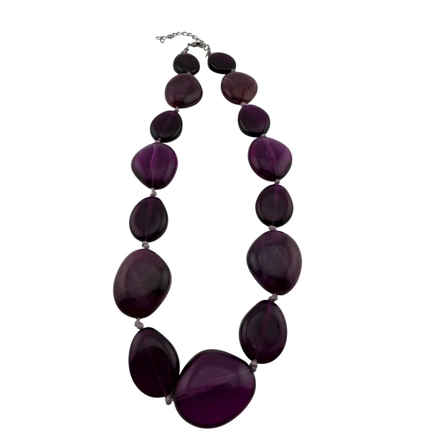 Women's Chunky Purple Necklace with Clasp - A+ Stuff - necklace - A+ Stuff