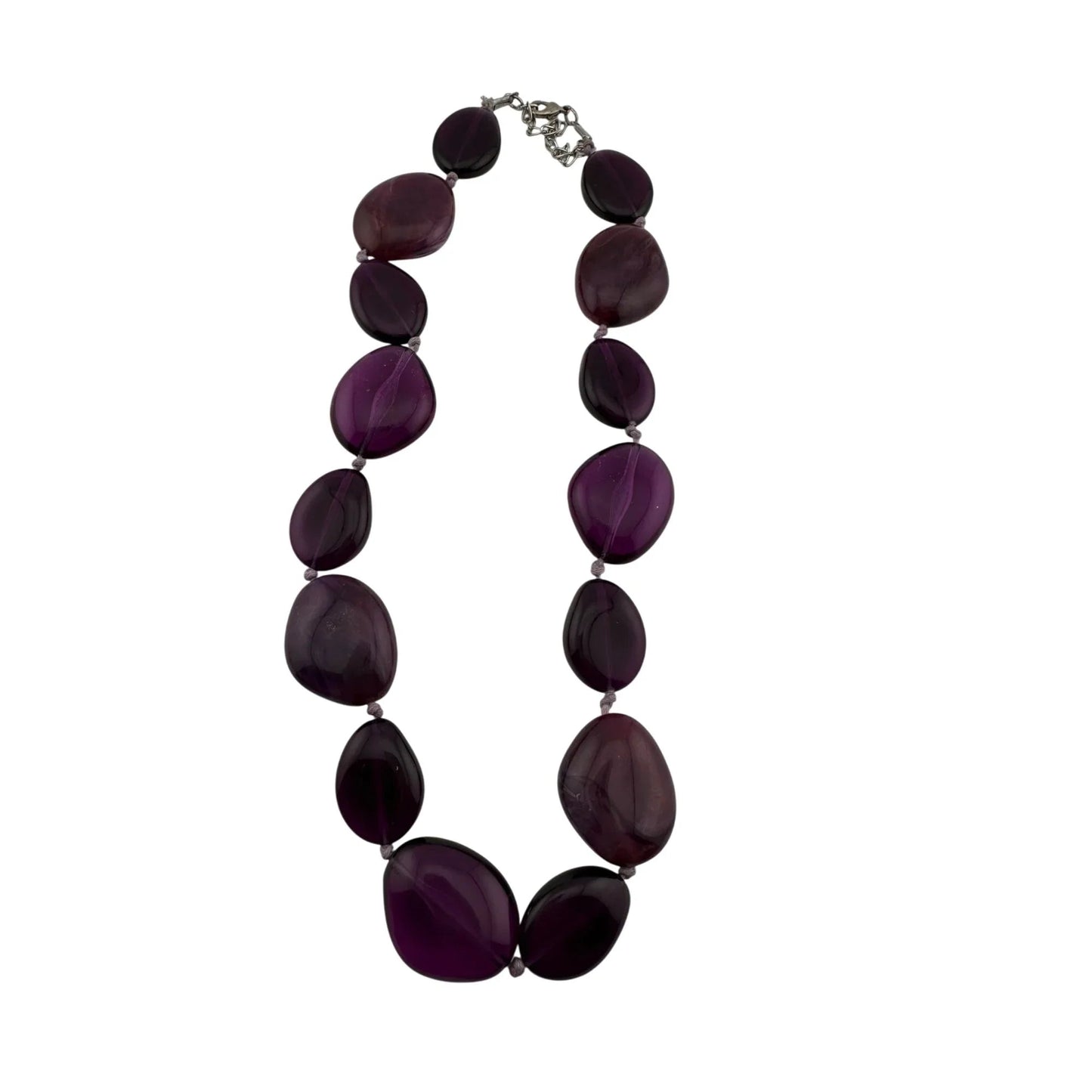 Women's Chunky Purple Necklace with Clasp - A+ Stuff - necklace - A+ Stuff