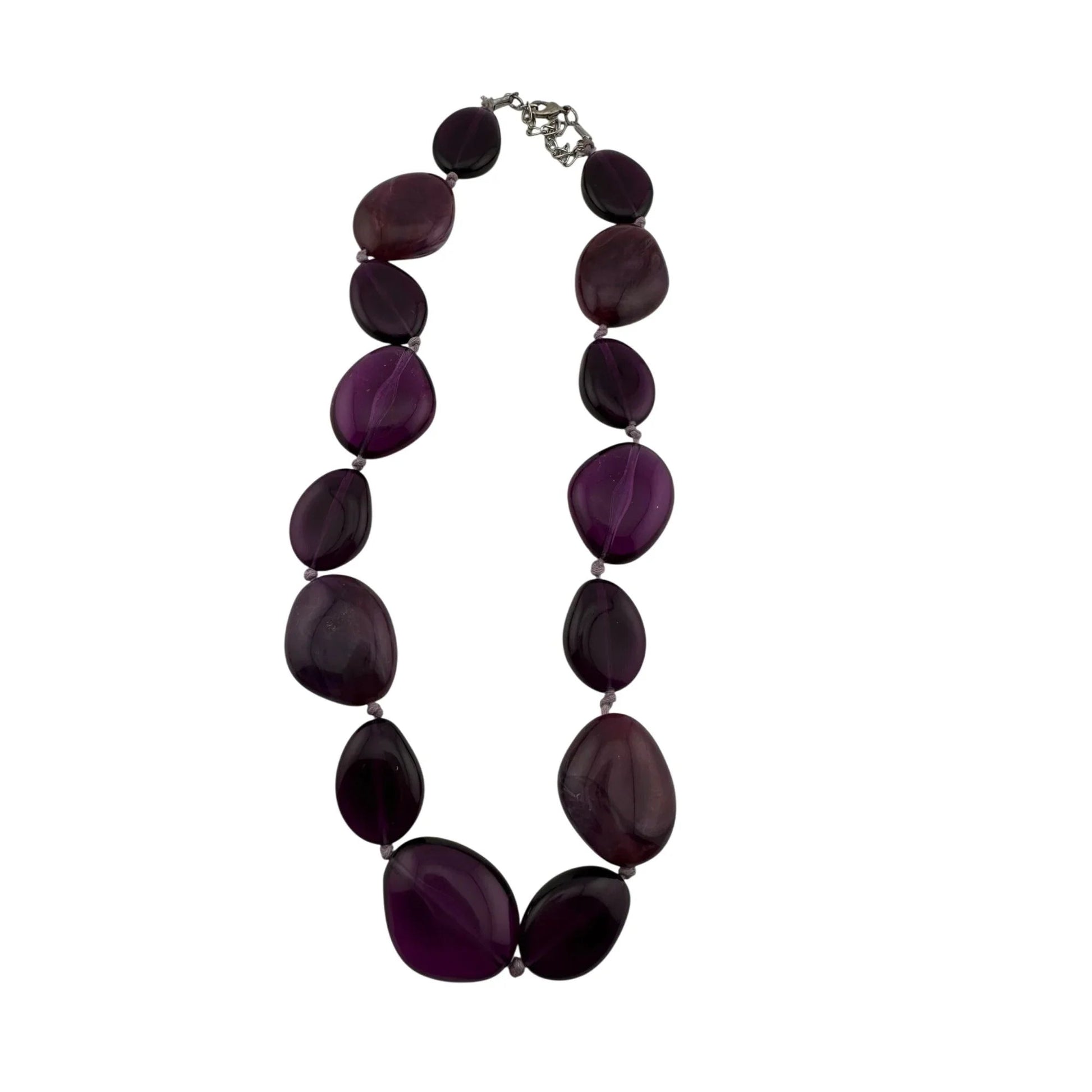Women's Chunky Purple Necklace with Clasp - A+ Stuff - necklace - A+ Stuff