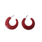 Womens Chunky Red Hoop Earrings (no backs) - A+ Stuff - Earrings - A+ Stuff