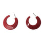 Womens Chunky Red Hoop Earrings (no backs) - A+ Stuff - Earrings - A+ Stuff