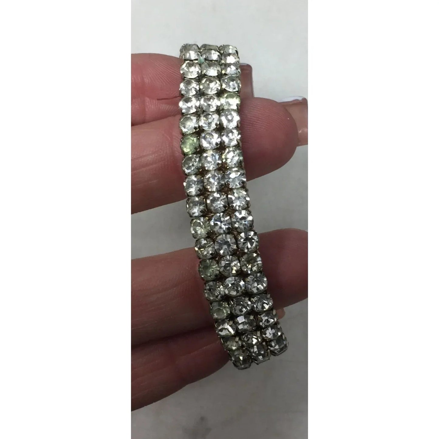 Women's Classy Elegant Silver Toned Rhinestone Bracelet - A+ Stuff - Bracelet - A+ Stuff