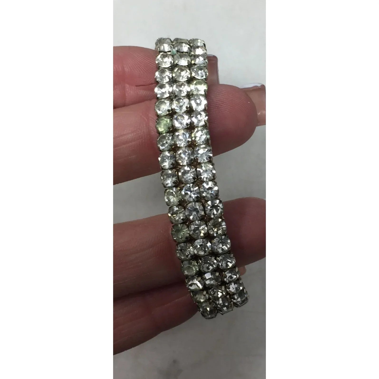 Women's Classy Elegant Silver Toned Rhinestone Bracelet - A+ Stuff - Bracelet - A+ Stuff