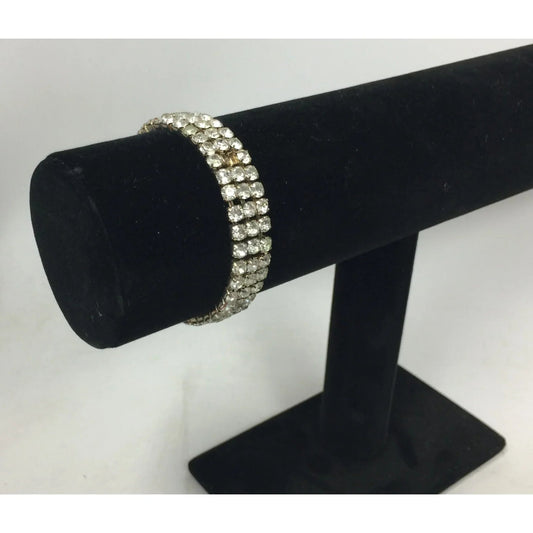 Women's Classy Elegant Silver Toned Rhinestone Bracelet - A+ Stuff - Bracelet - A+ Stuff