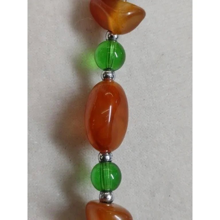 Women's Colorful Beaded Necklace and Matching Earrings - A+ Stuff - Necklaces - A+ Stuff