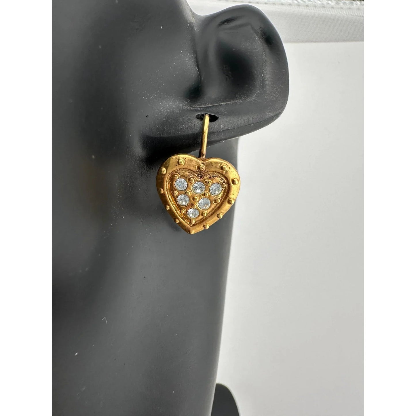 Women's Danecraft 24 Karat Gold Over Sterling Heart Shaped Earrings with Tags - danecraft - Earrings - A+ Stuff