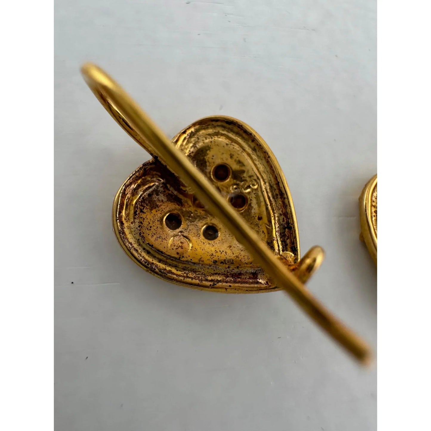 Women's Danecraft 24 Karat Gold Over Sterling Heart Shaped Earrings with Tags - danecraft - Earrings - A+ Stuff