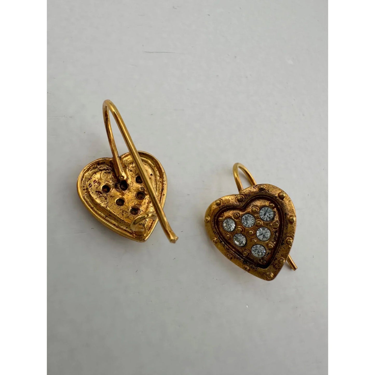 Women's Danecraft 24 Karat Gold Over Sterling Heart Shaped Earrings with Tags - danecraft - Earrings - A+ Stuff