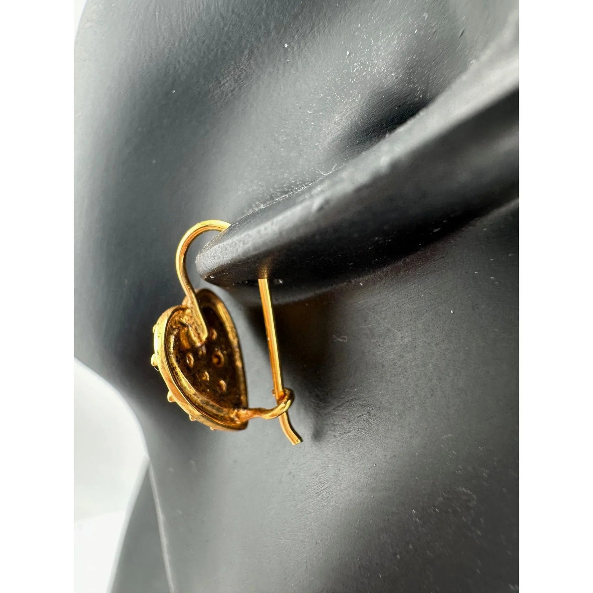 Women's Danecraft 24 Karat Gold Over Sterling Heart Shaped Earrings with Tags - danecraft - Earrings - A+ Stuff