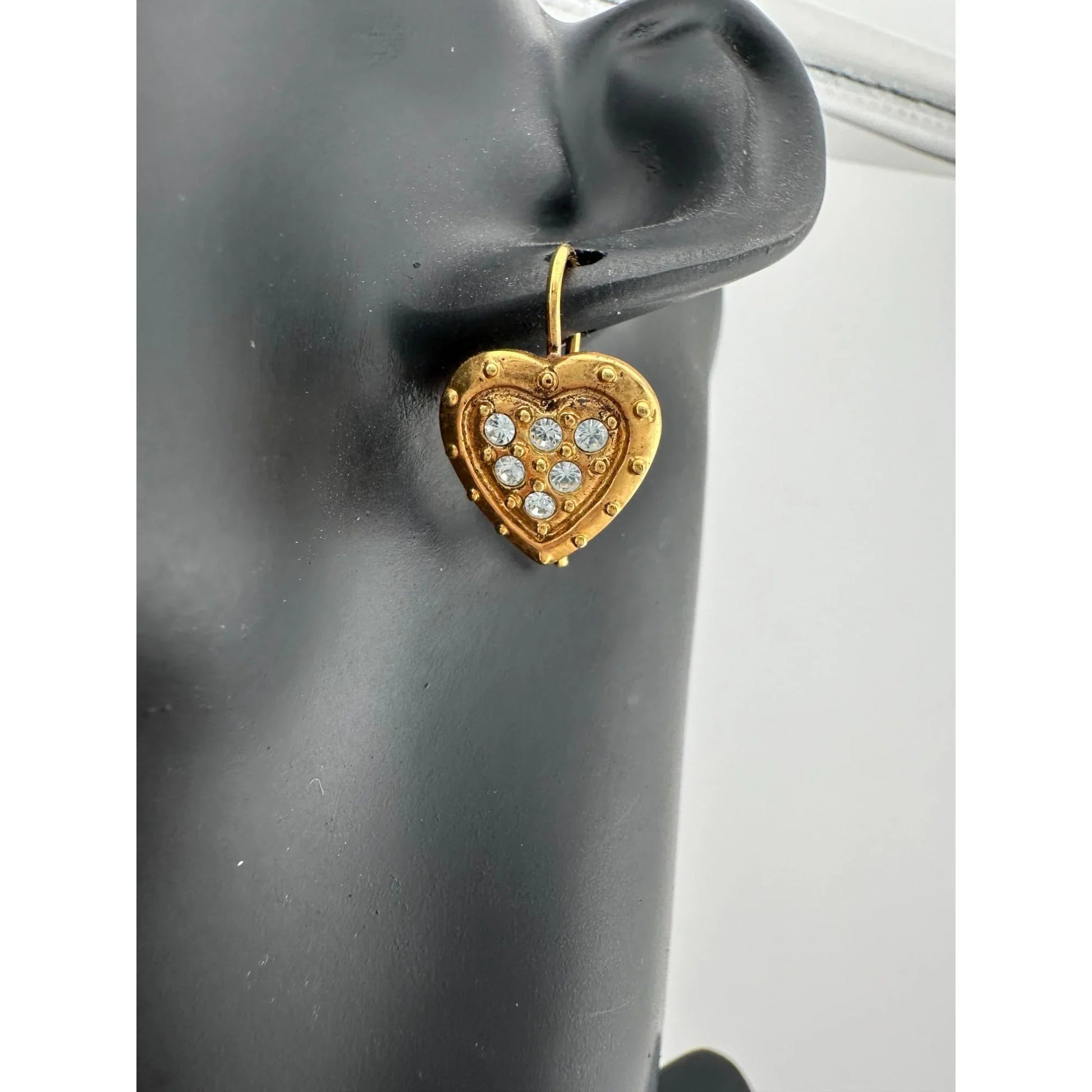 Women's Danecraft 24 Karat Gold Over Sterling Heart Shaped Earrings with Tags - danecraft - Earrings - A+ Stuff