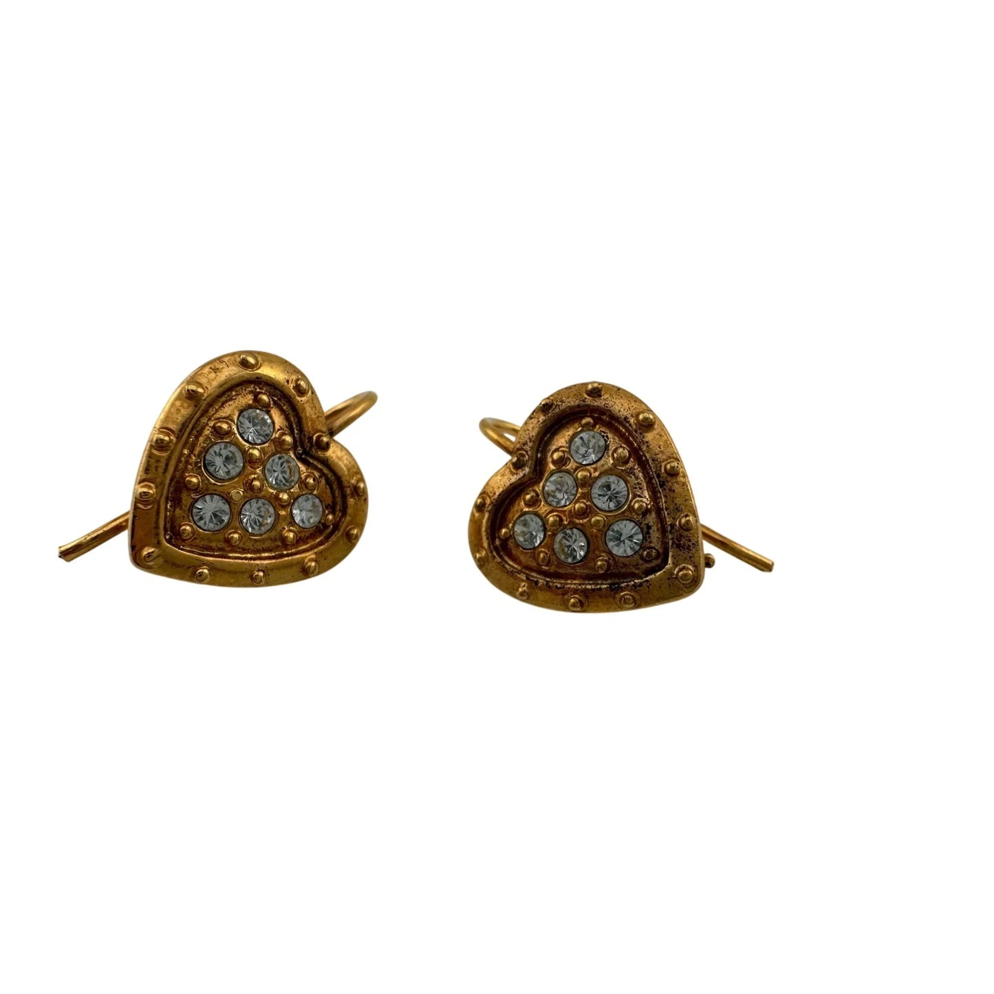 Women's Danecraft 24 Karat Gold Over Sterling Heart Shaped Earrings with Tags - danecraft - Earrings - A+ Stuff