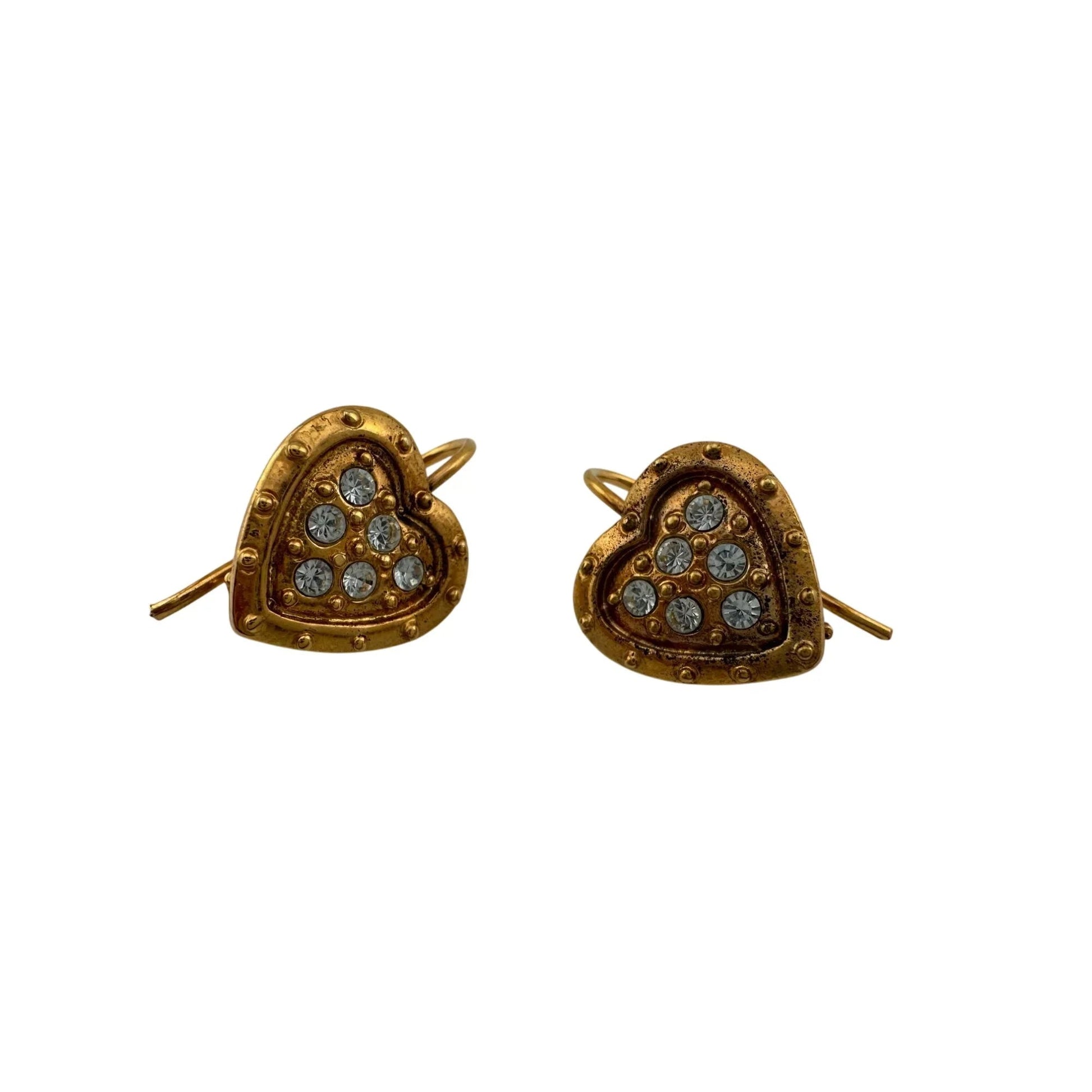 Women's Danecraft 24 Karat Gold Over Sterling Heart Shaped Earrings with Tags - danecraft - Earrings - A+ Stuff
