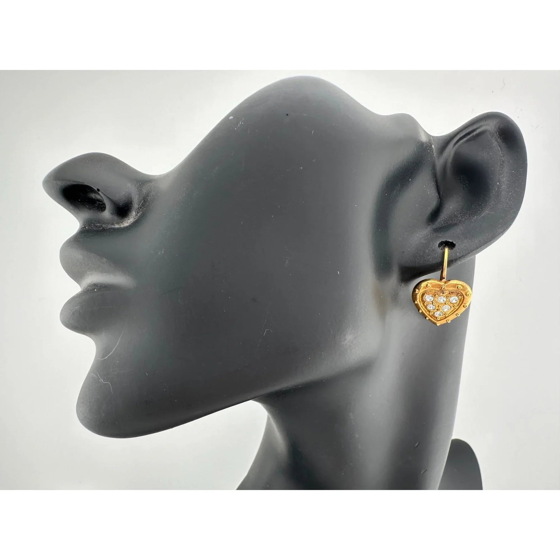 Women's Danecraft 24 Karat Gold Over Sterling Heart Shaped Earrings with Tags - danecraft - Earrings - A+ Stuff