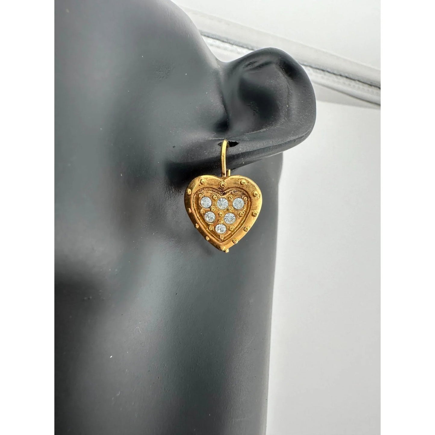 Women's Danecraft 24 Karat Gold Over Sterling Heart Shaped Earrings with Tags - danecraft - Earrings - A+ Stuff